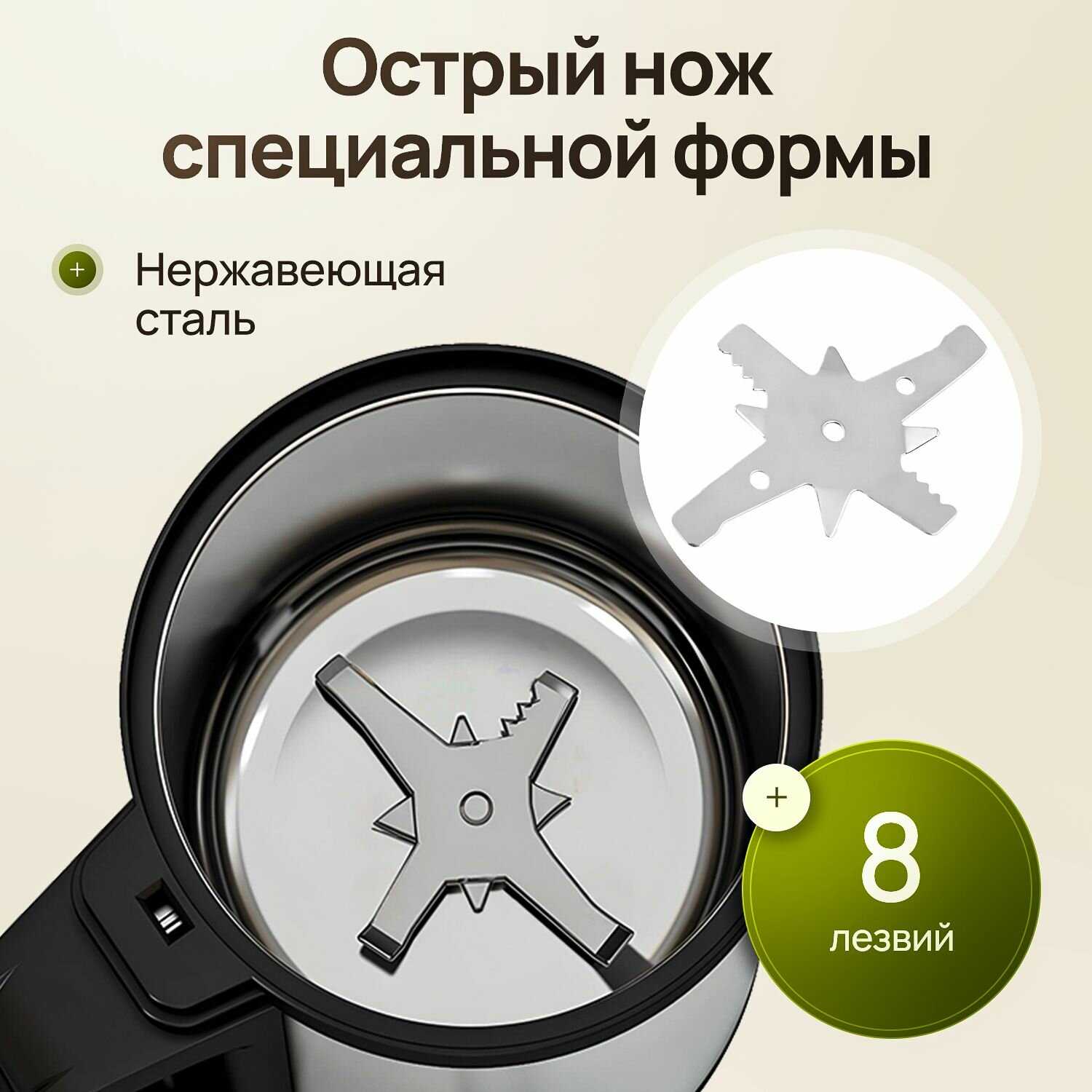 Кофемолка MAGNUS электрическая (300 Вт) фотография 2