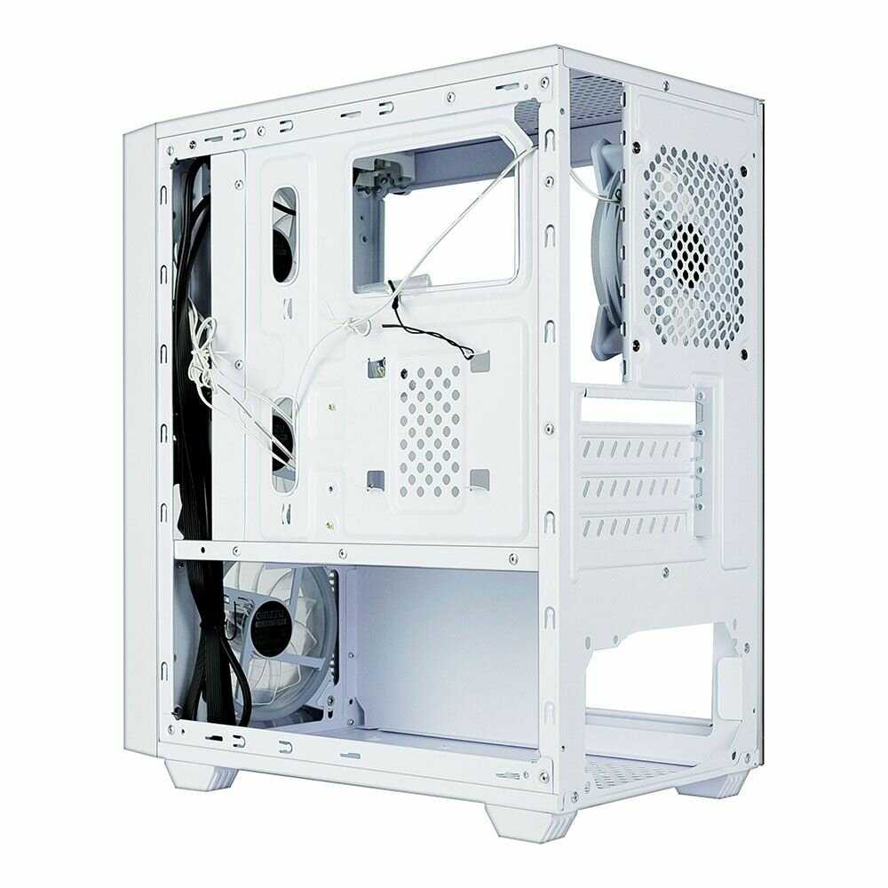 Корпус Ginzzu CL620 mATX 412см FAN, закаленное стекло боковая и передняя панель фотография 15