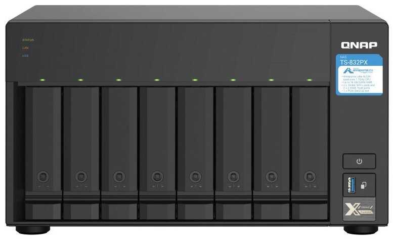 Сетевое хранилище (NAS) QNAP TS-832PX (TS-832PX-4G)