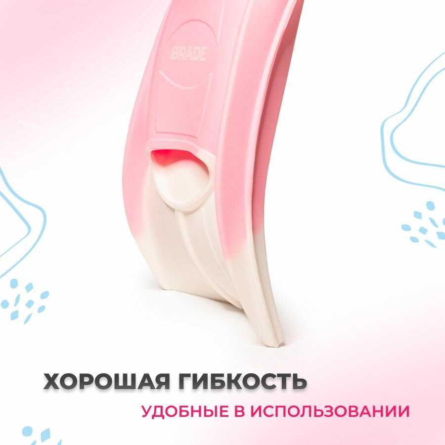 Ласты для бассейна BRADE короткие тренировочные для плавания (M 39-41) фотография 14
