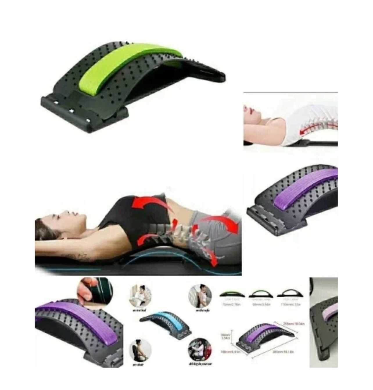 Массажер для спины тренажер мостик для растяжки розовый фотография 11