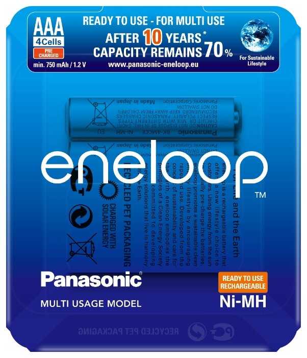 Аккумулятор Ni-Mh 750 мА·ч Panasonic eneloop AAA фотография 3