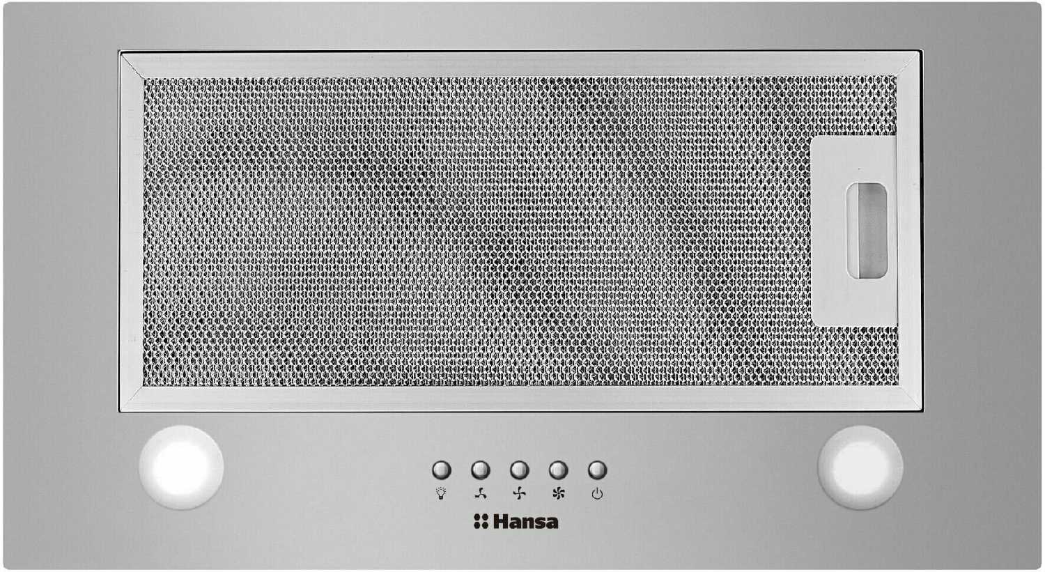 Встраиваемая вытяжка Hansa OMP6212SIH, мощность турбины 650 куб. м/ч, отвод/циркуляция, 3 скорости вентилятора