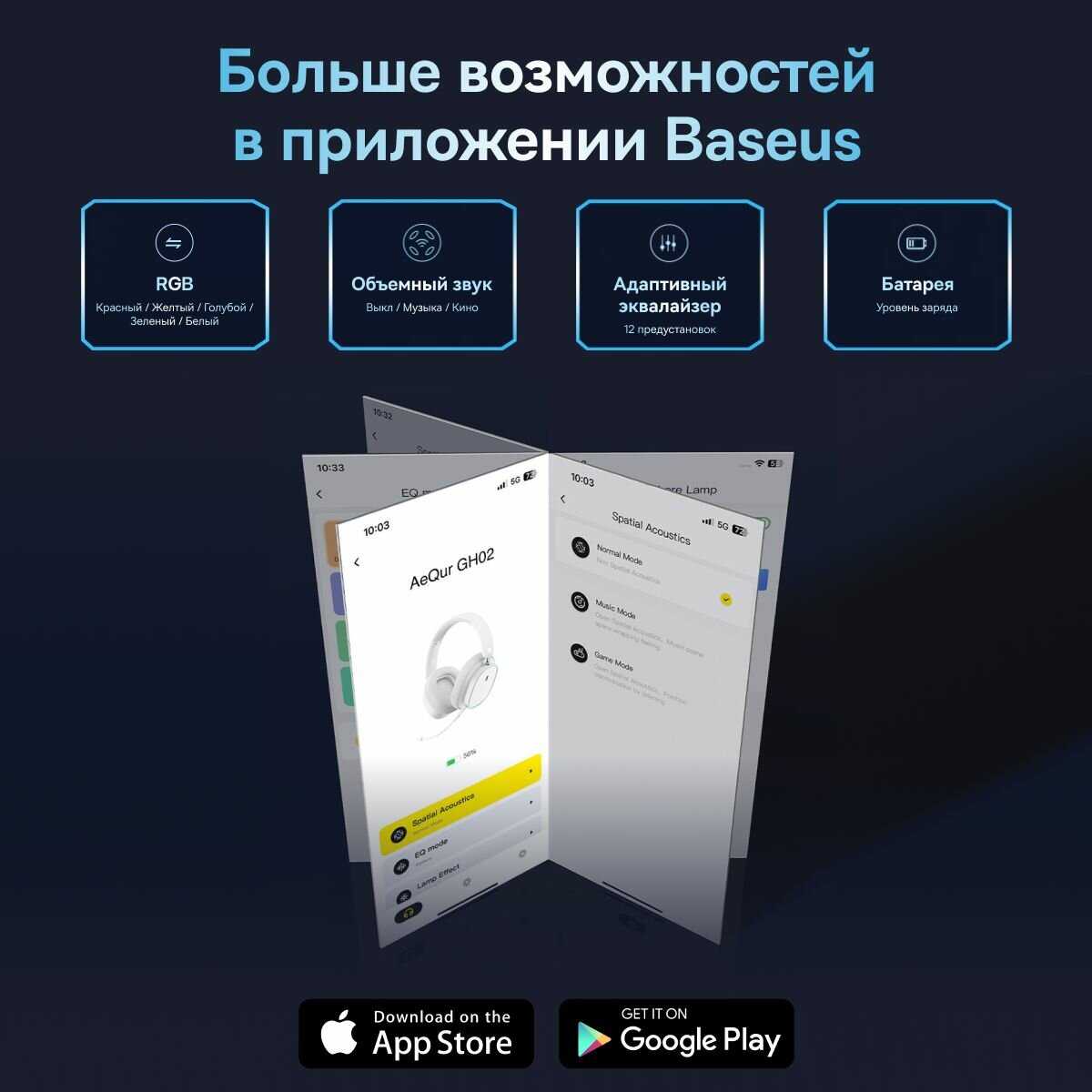 Игровые беспроводные наушники AeQur GH02 фотография 9