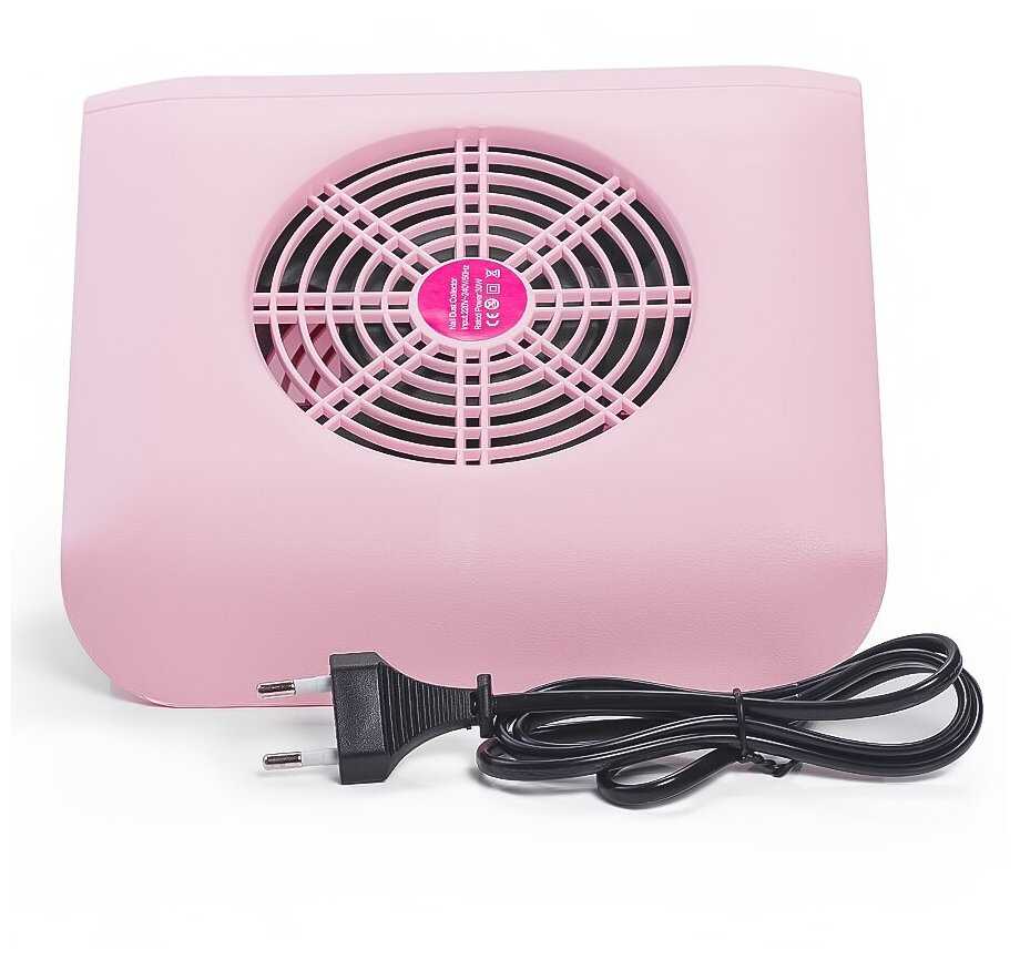 Вытяжка для маникюра (маникюрный пылесос) с пылесборником Nail Dust Collector SMX-858-11, розовый фотография 3