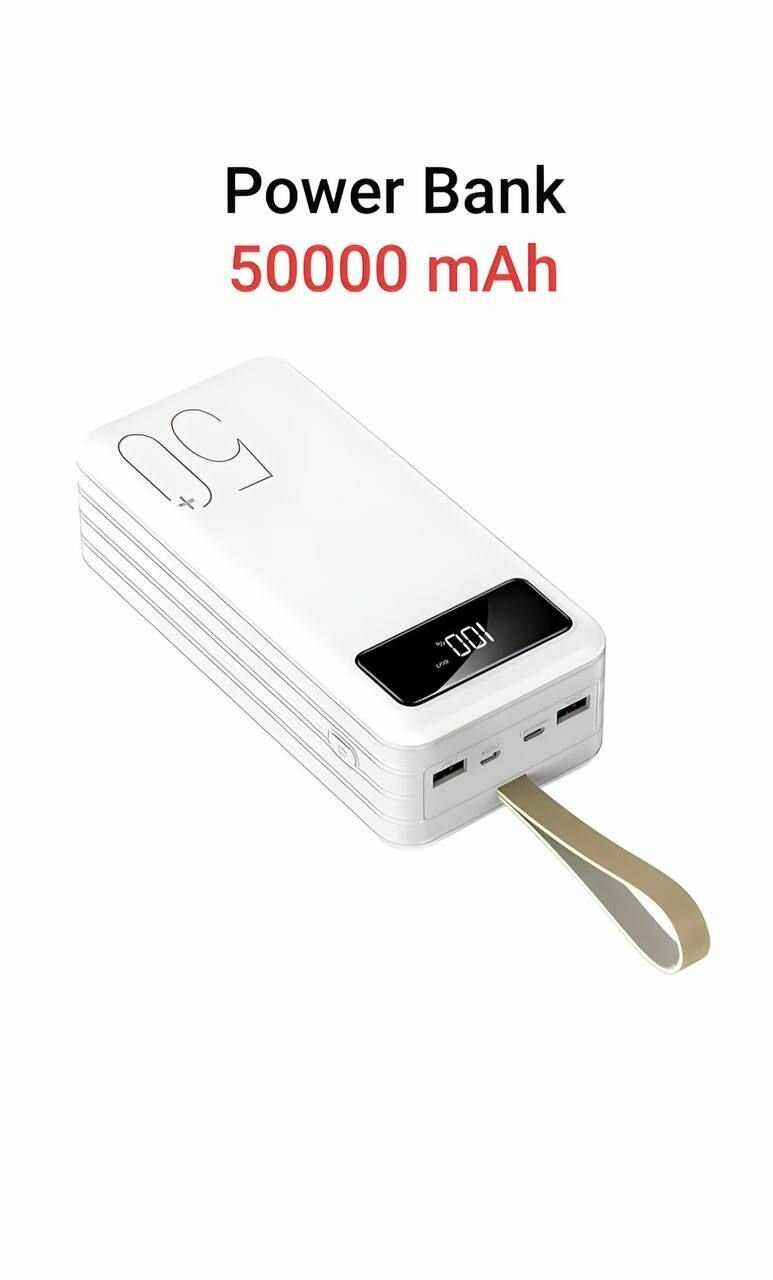Внешний аккумулятор 20000 mAh с разъемами USB, Type-C и micro фотография 4