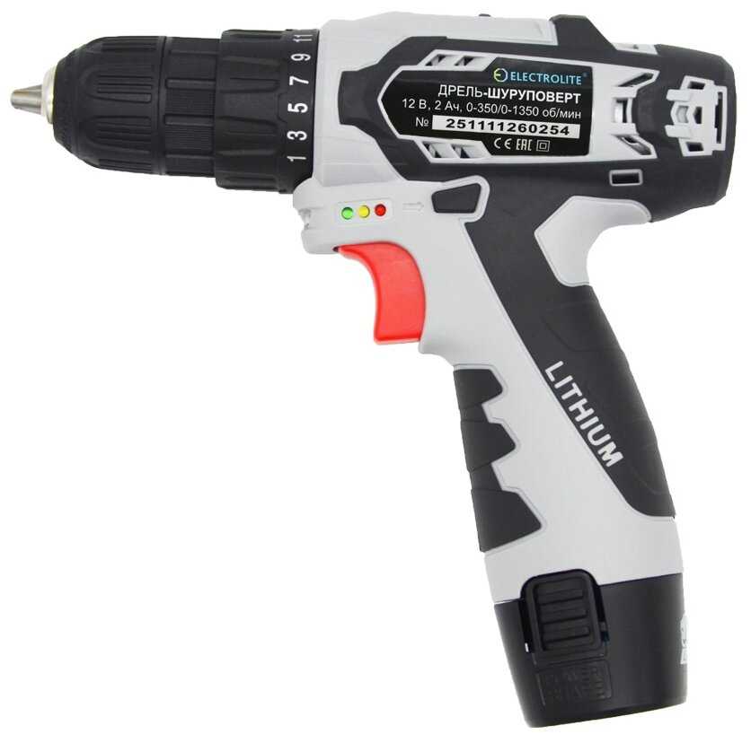 Аккумуляторная дрель-шуруповерт Electrolite Expert 12/2.0 фотография 1