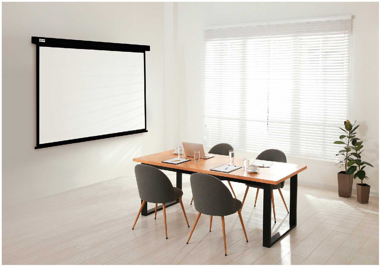 Рулонный cactus Wallscreen (CS-PSW-187X332-BK) фотография 6