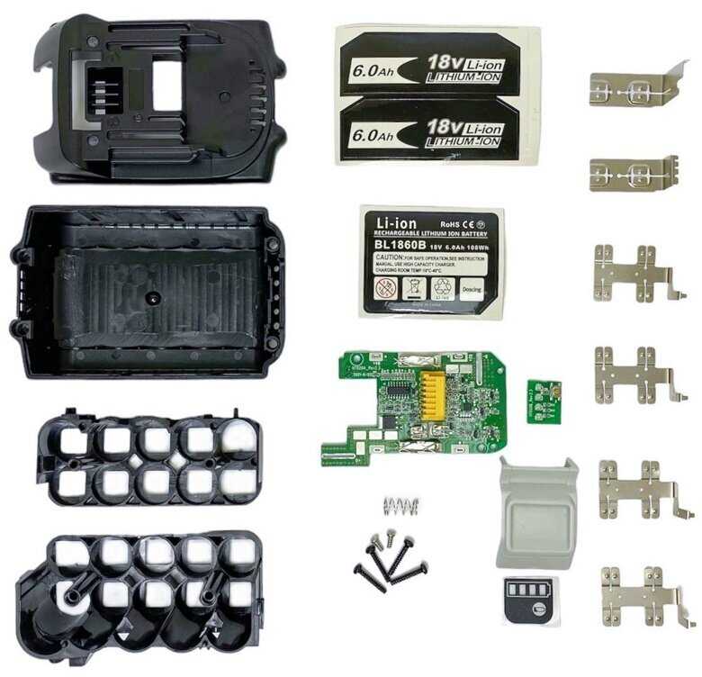 Корпус Makita Корпус для аккумулятора Makita 18V LXT под элементы 18650