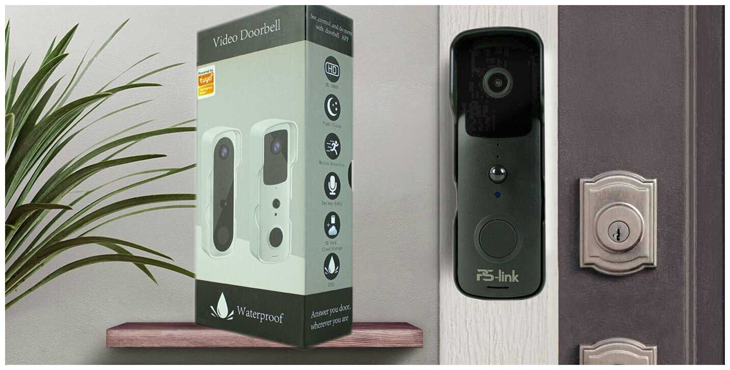 Видеодомофон WIFI Ps-Link PS-T30 ночная съемка, угол обзора 166°, Full HD фотография 1