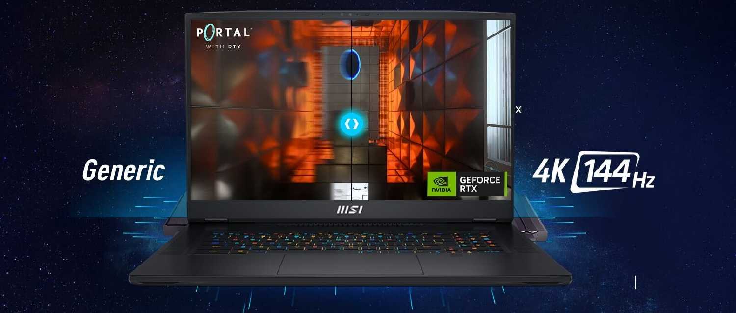 Ноутбук MSI Titan GT77 HX (Intel Core i9, 64 ГБ RAM, RTX 4090) фотография 2