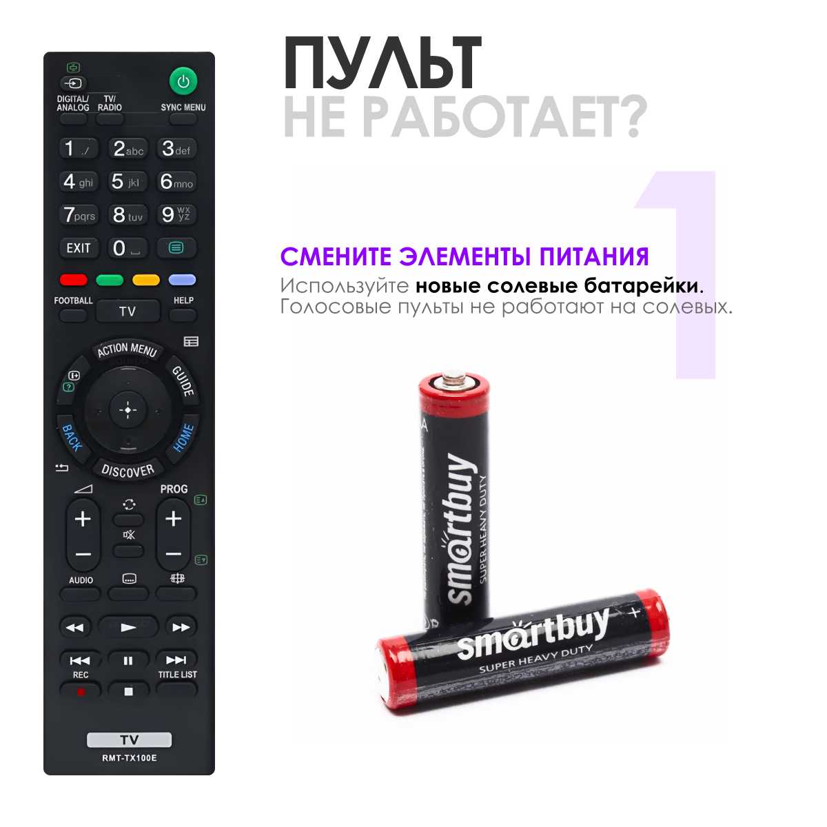 Универсальный пульт Sony для телевизора Smart TV фотография 7