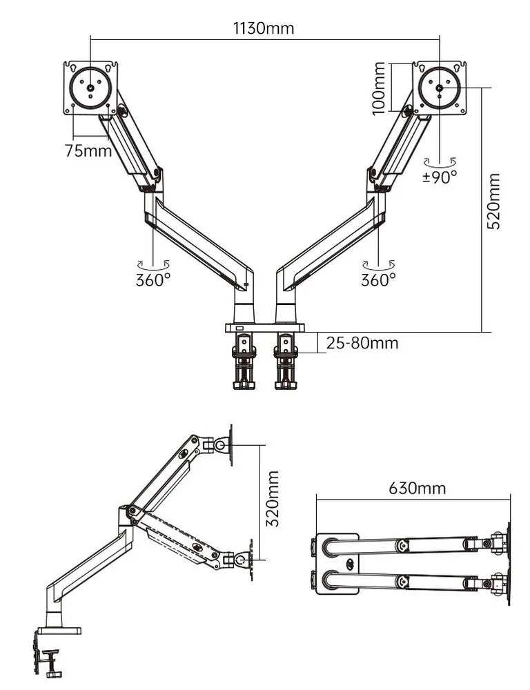 Кронштейн NB North Bayou G32 для мониторов 22-32