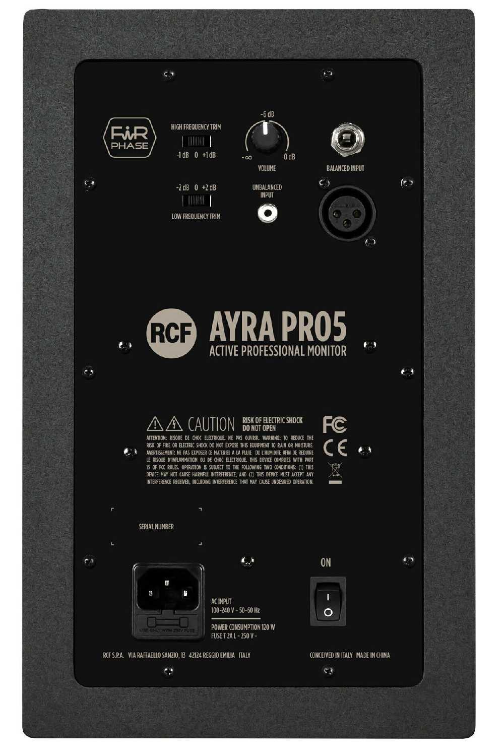 Студийный монитор активный RCF Ayra PRO 5 фотография 5