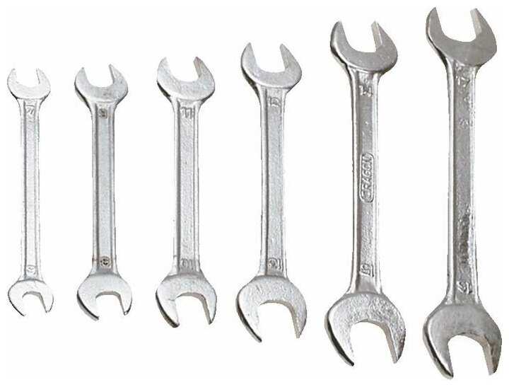 Набор ключей Top Tools, с открытым зевом, 6-17 мм, 6 шт