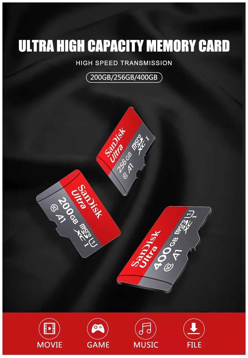 Карта памяти MicroSD SanDisk Ultra 256GB UHS-I (SDSQUA4-256G-GN6MN) фотография 9