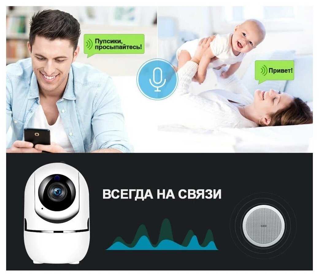Беспроводная IP Wi-Fi видеокамера Домашняя камера 360 фотография 1
