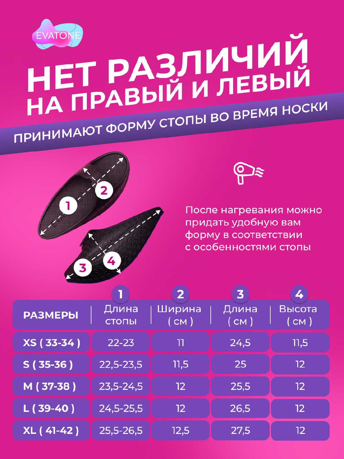 Фитнес тапочки Эватон EVATONE фотография 19