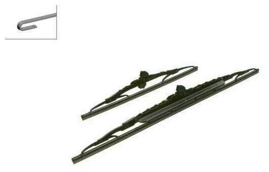 Щетка стеклоочистителя каркасная Bosch Twin Spoiler 578S, 2 шт. фотография 3