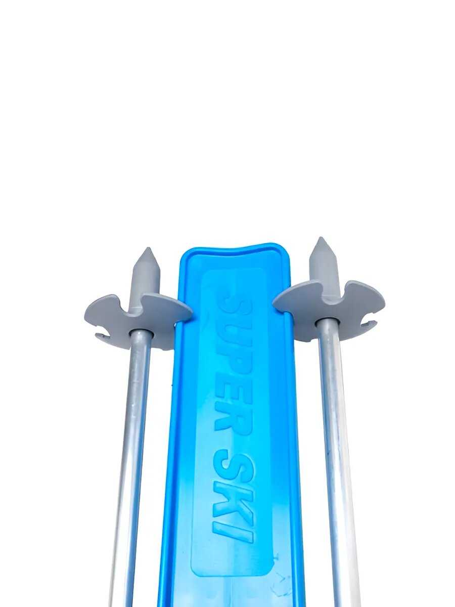 Лыжный комплект детский с креплениями и палками (75 см) фотография 24