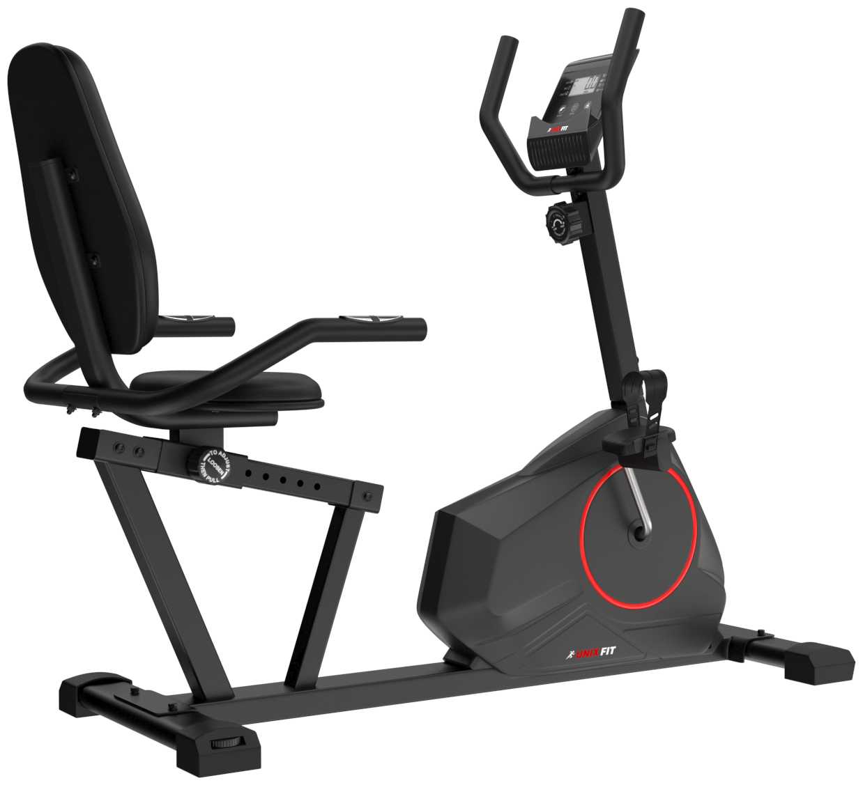 Горизонтальный велотренажер UNIXFIT BR-390 + аксессуары для фитнеса фотография 8