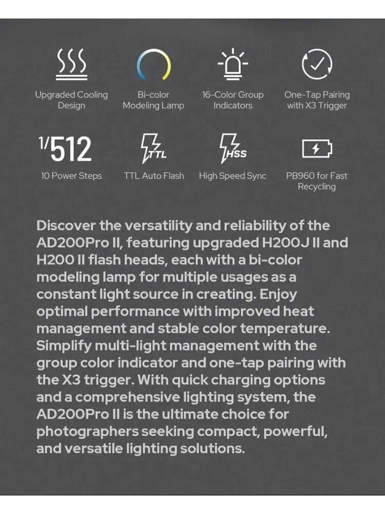 Вспышка Godox Witstro AD200Pro II фотография 9