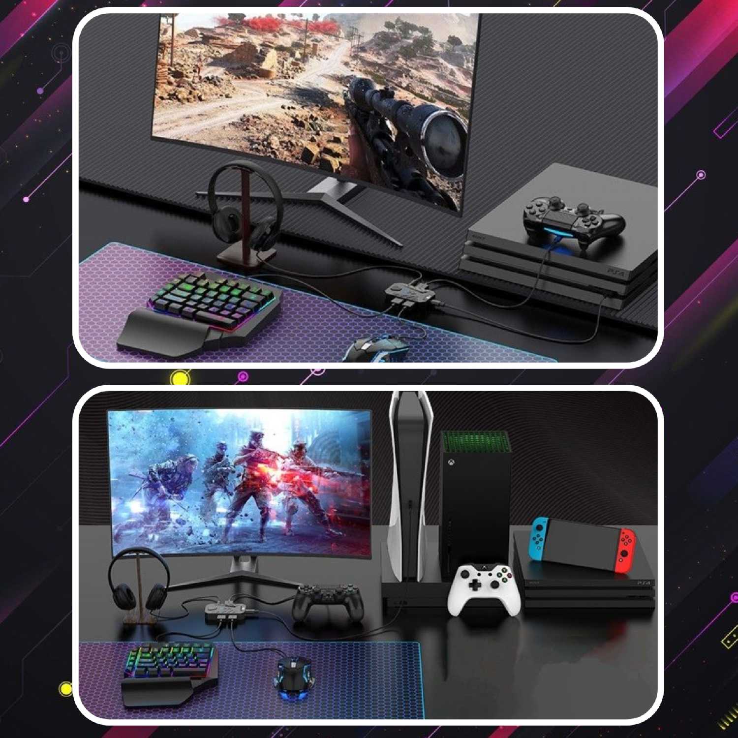 Игровая Клавиатура и мышь и Игровой конвертер свитч контроллер фотография 6