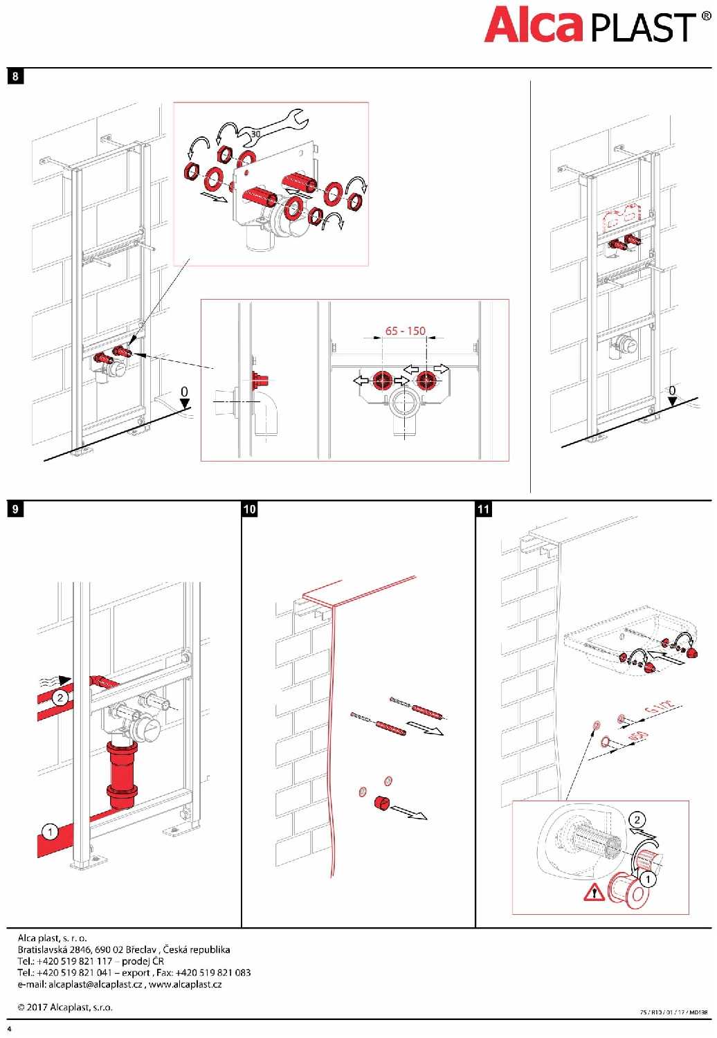 Инсталляция для раковин AlcaPlast A104/1200 фотография 1