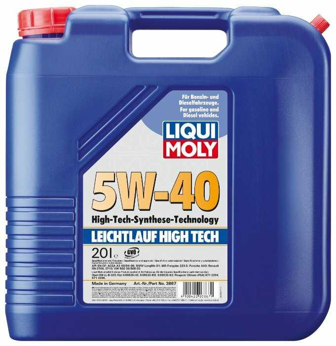 Полусинтетическое моторное масло LIQUI MOLY Leichtlauf High Tech 5W-40 фотография 6