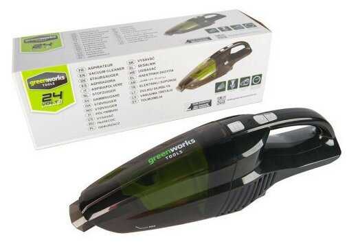 Пылесос ручной аккумуляторный Greenworks G24HV 24V (G24HV) фотография 2