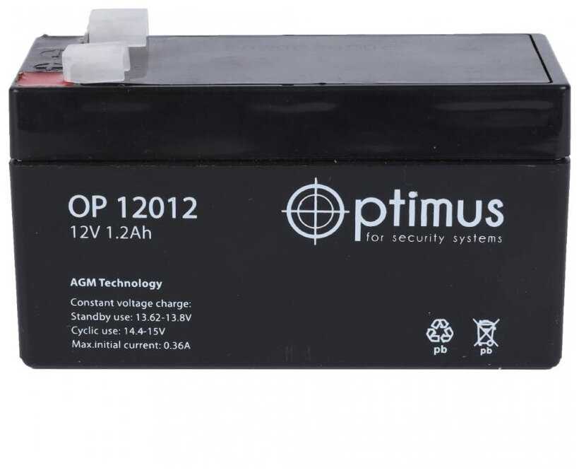 Аккумуляторная батарея Optimus OP 12012 12В 1.2 А·ч фотография 3