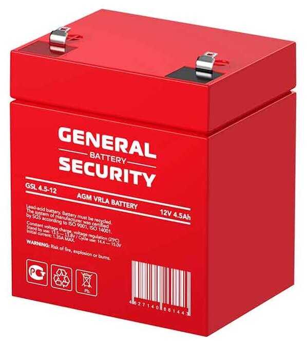 Аккумуляторная батарея General Security GS4.5-12 4.5 А·ч