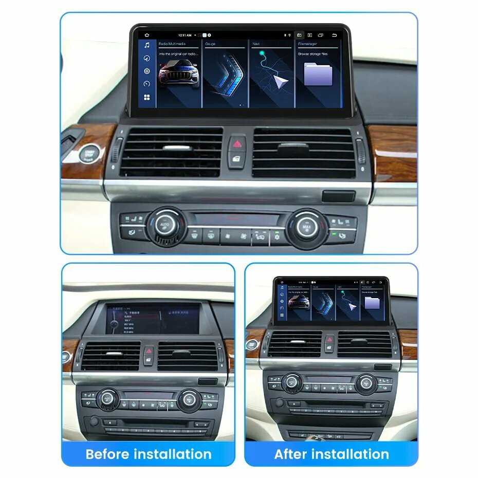 Автомобильный радиоприемник Android 12 для BMW X5 E70 X6 E71 2007-2013 (64G CCC) фотография 2