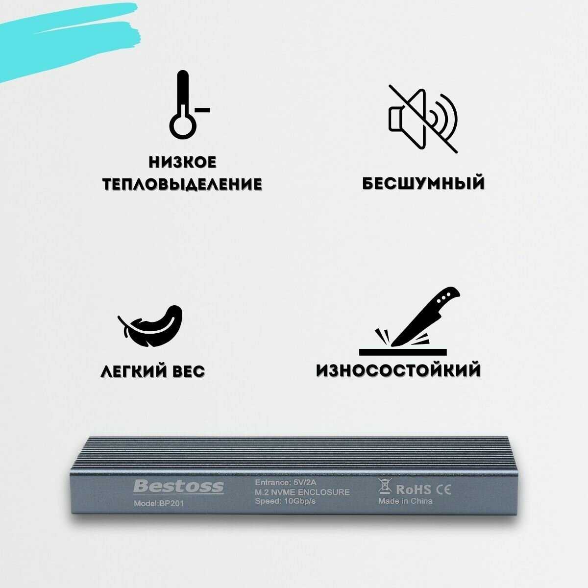Внешний жесткий диск SSD External USB M.2 NVMe USB Type-C (512 Гб) фотография 23