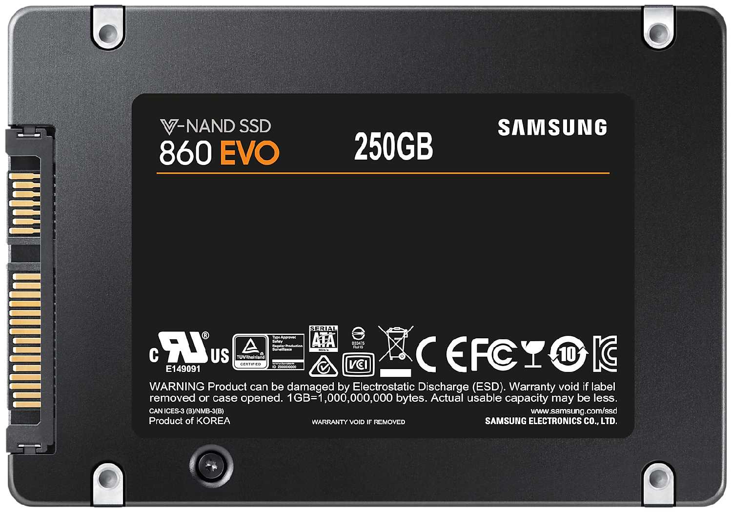 Твердотельный накопитель Samsung 860 EVO (MZ-76E250BW) фотография 1