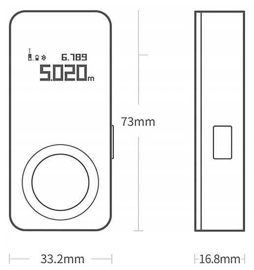 Лазерный дальномер HOTO Smart Laser Measure Negru QWCJY001 EU 30 м фотография 8
