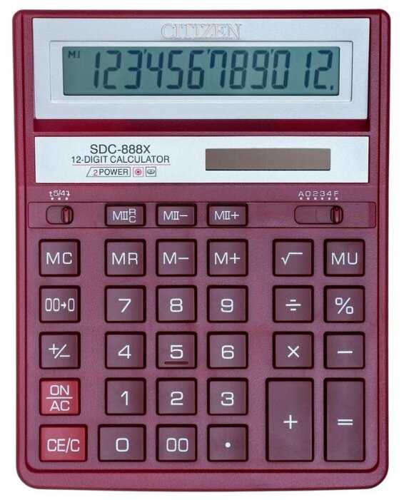 Калькулятор бухгалтерский CITIZEN SDC-888X фотография 1