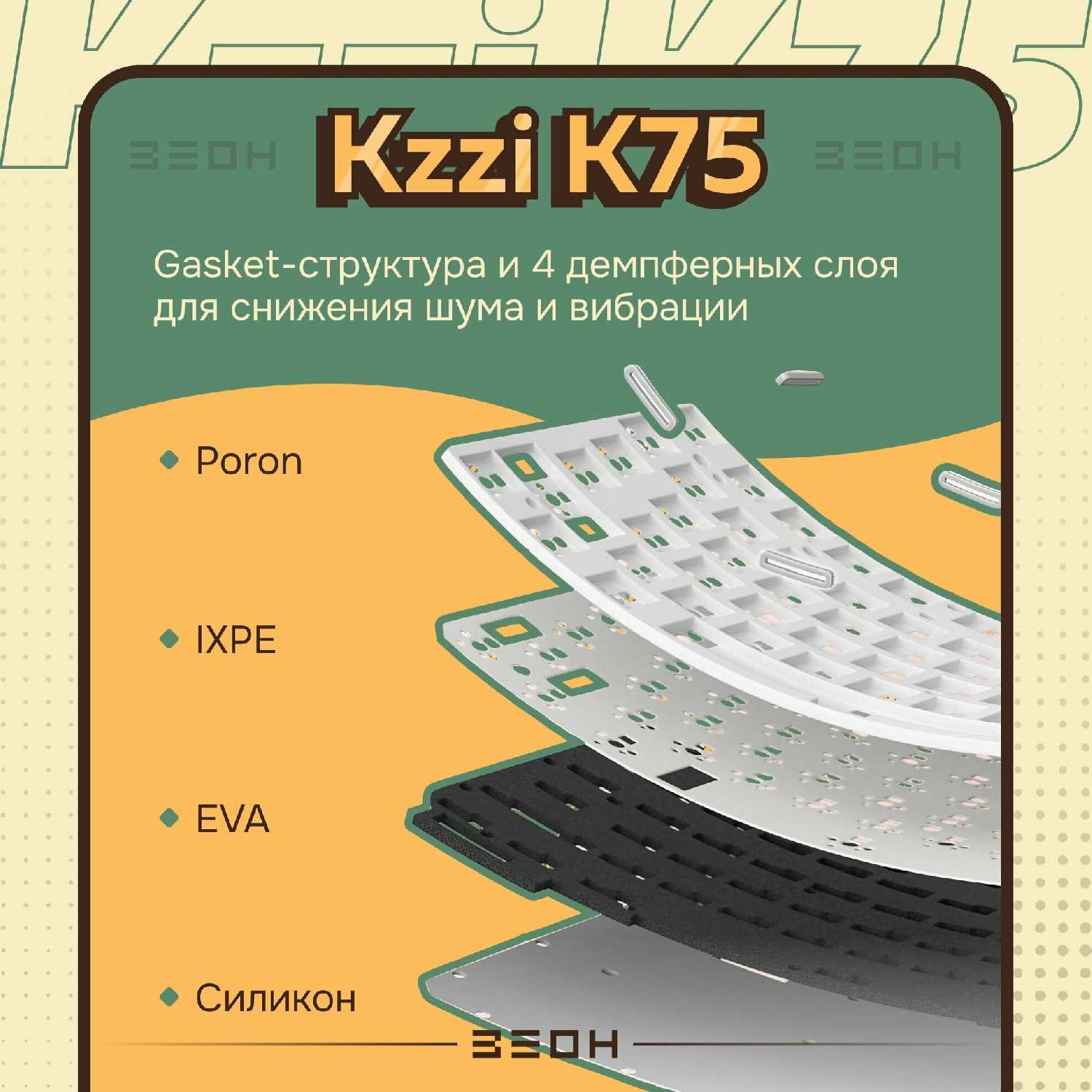 Клавиатура Kzzi K75 PRO Mousse фотография 17