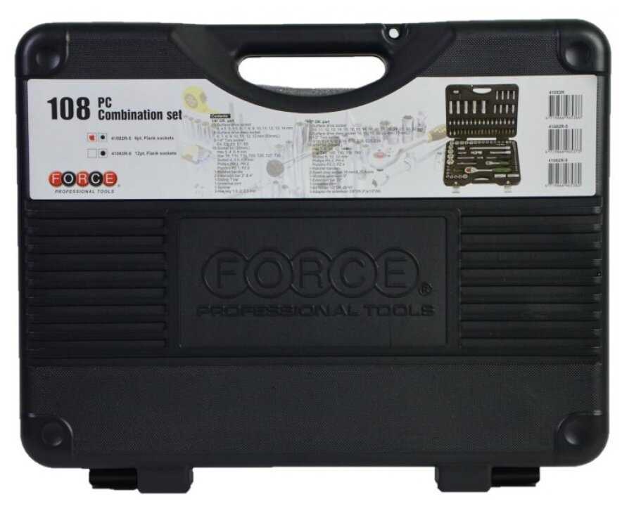 Набор автомобильных инструментов FORCE 41082R, 108 предм. фотография 3