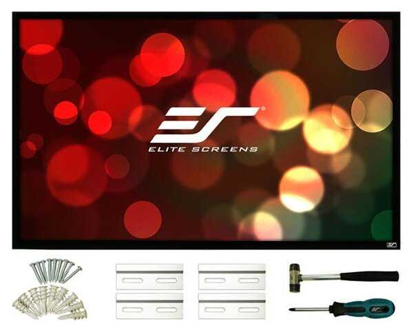 На раме матовый белый экран Elite Screens R110WH1 фотография 1