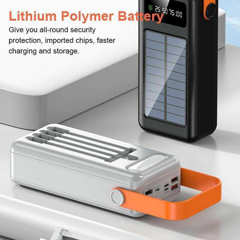 Внешний аккумулятор Powerbank 50000 mAh с солнечной батареей фотография 9