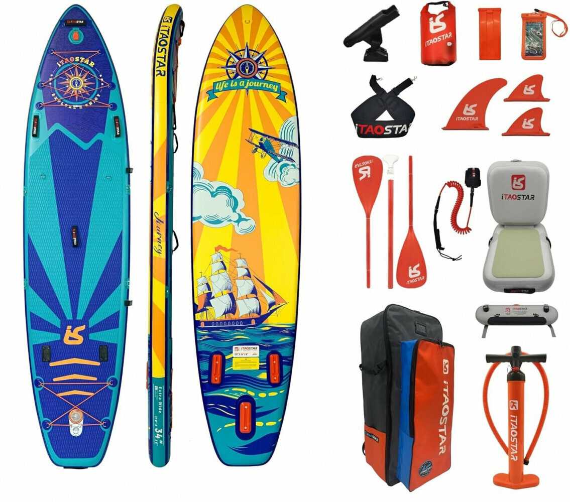 Сап борд надувной iTaoStar 11.0x34x6 Cat (335x86x15) фотография 12