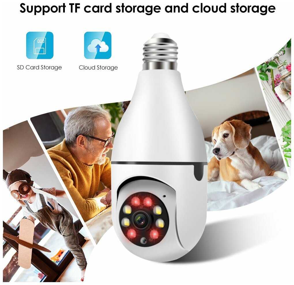 Wi-Fi IP-камера с микрофоном, 3MP, XMeye, 2.8 мм (~90°), динамик, microSD, питание 220В (E27) | ORIENT WF-306 фотография 10