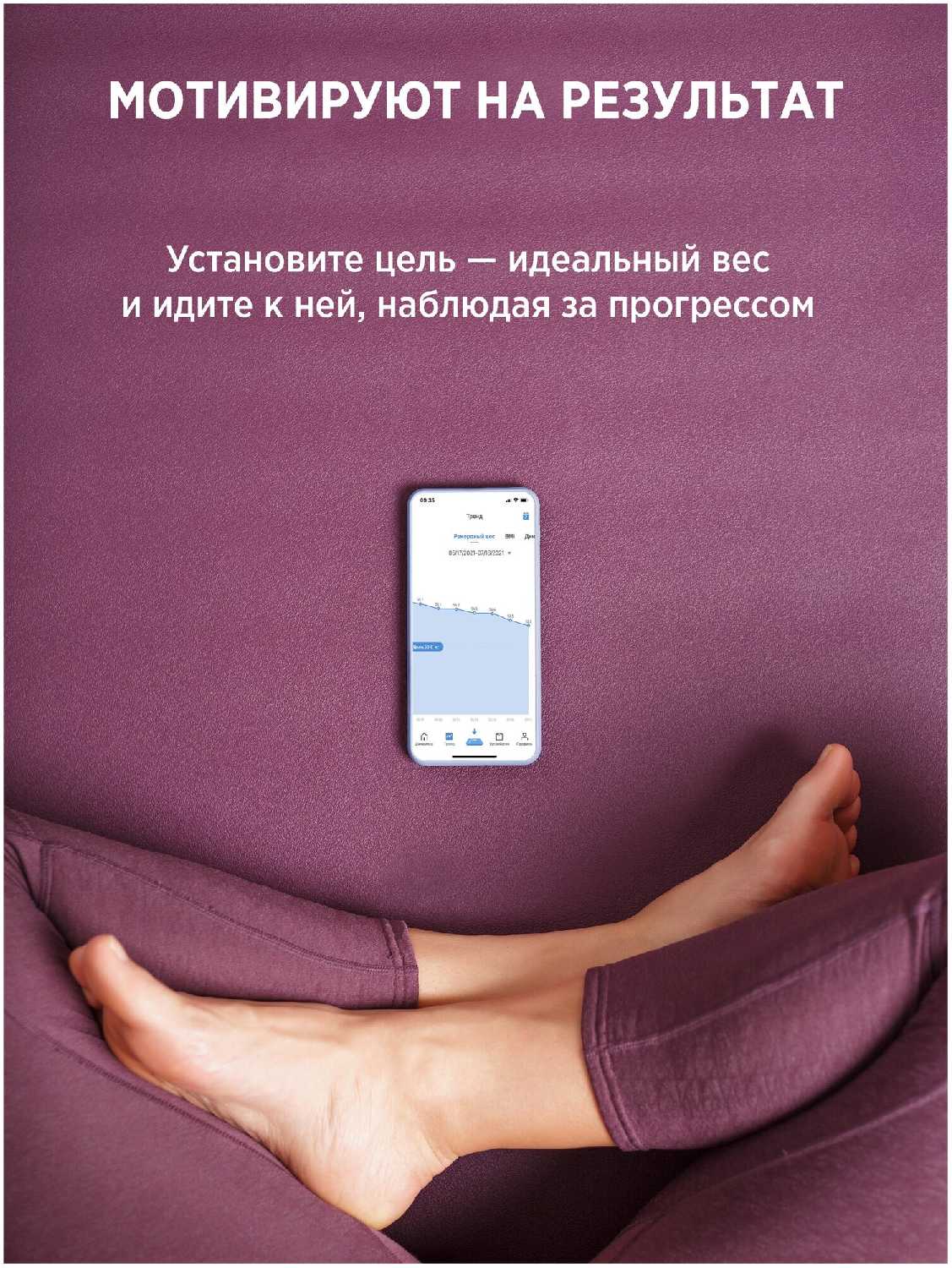Напольные умные весы Evo Beauty (BMI, работа от аккумулятора) фотография 6