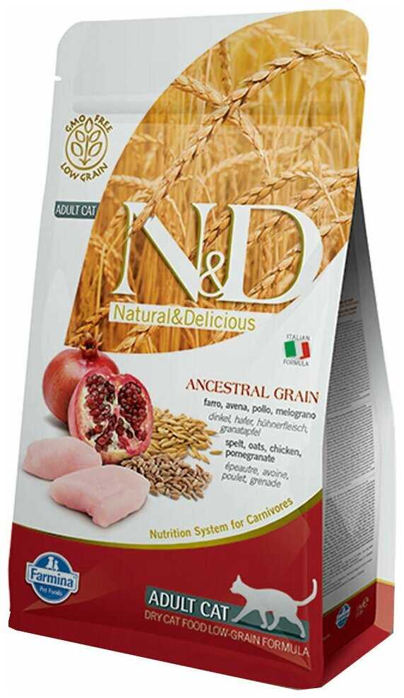 Корм для кошек Farmina N&D Ancestral Grain с курицей, гранатом, овсом, спельтой фотография 11