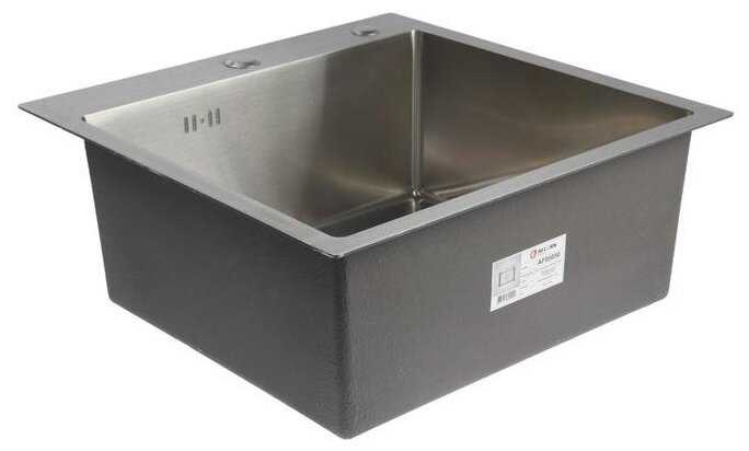 Врезная кухонная мойка Aflorn AF95050, 50х50см, нержавеющая сталь