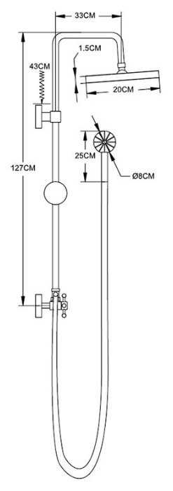 Душевая стойка Potato P3561, хром фотография 1