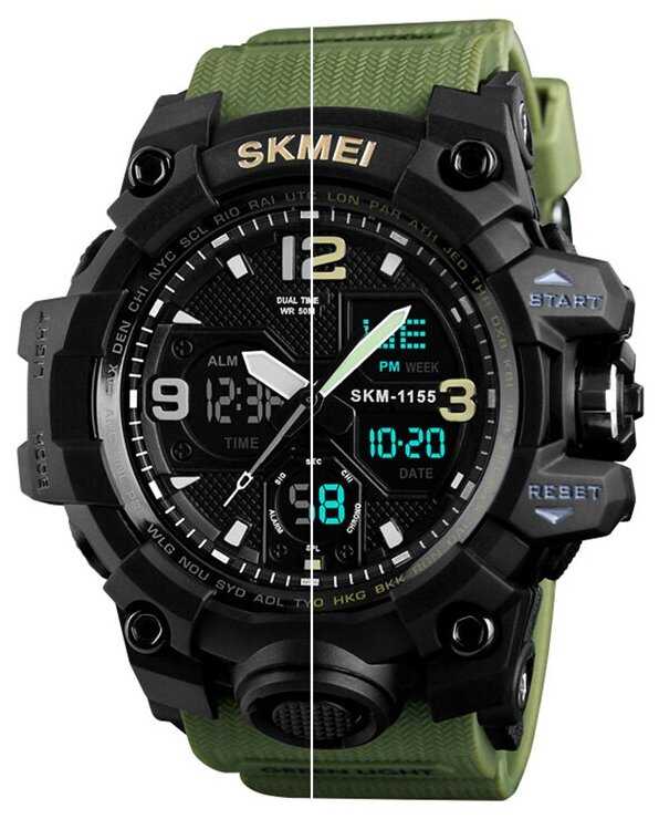 Часы мужские SKMEI 1155B - Army Green фотография 6