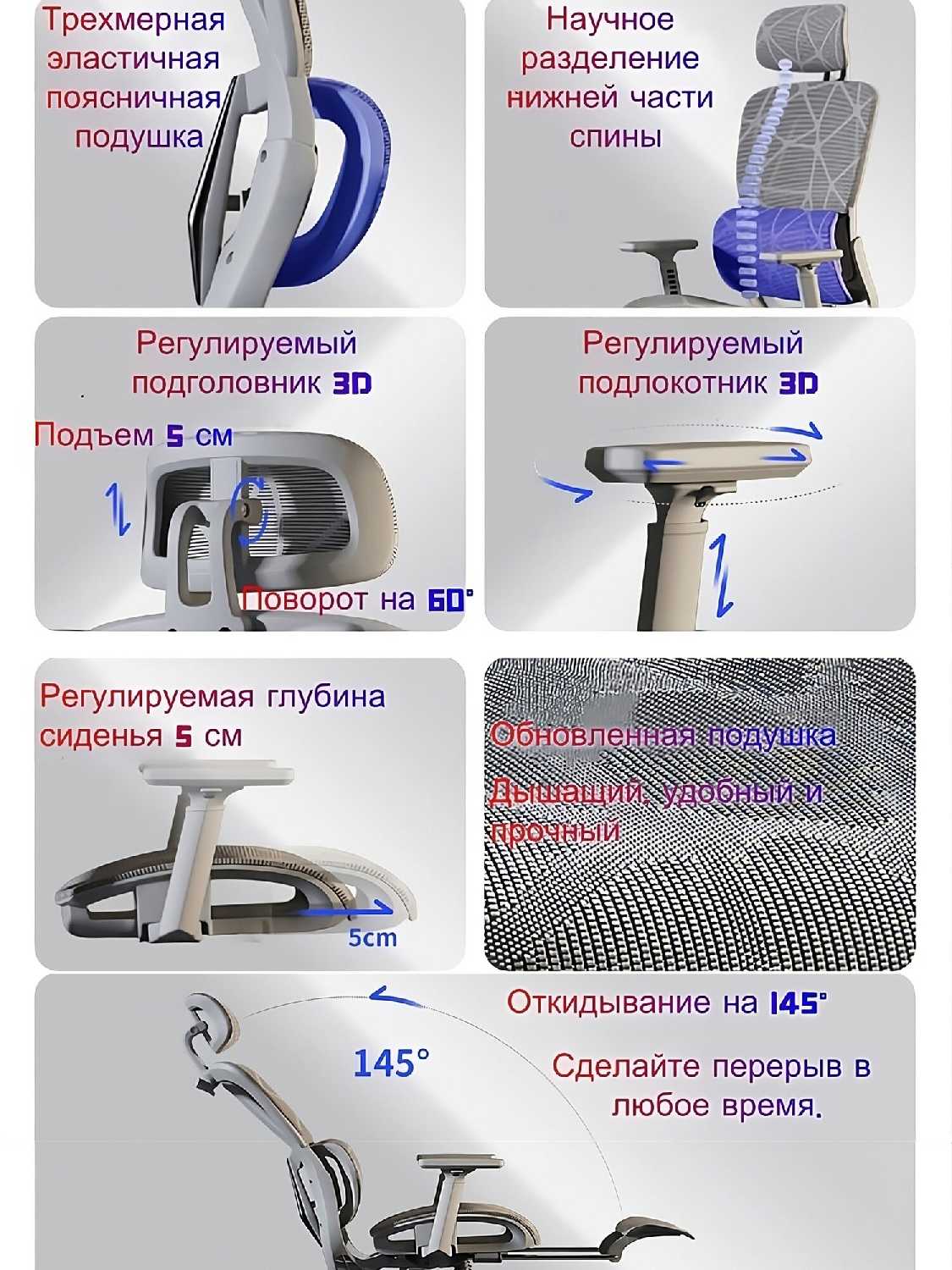 Офисное кресло RY-909 фотография 2