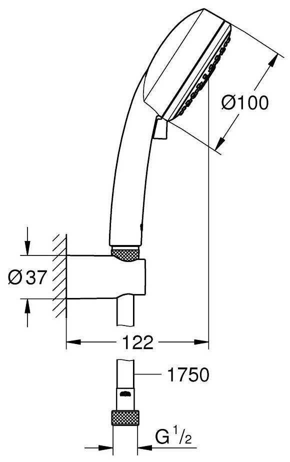 Душевой гарнитур Grohe Vitalio Comfort 100 (26176000) фотография 1